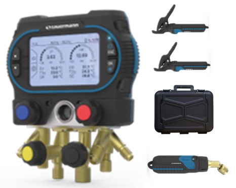 SAUERMANN Si-RM450 4-WAY DIGITAL REFRIGERANT MANIFOLD KIT 5