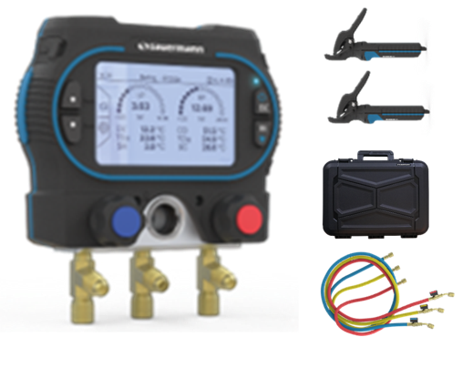 SAUERMANN Si-RM350 2-WAY DIGITAL REFRIGERANT MANIFOLD KIT 4