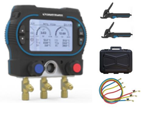 SAUERMANN Si-RM350 2-WAY DIGITAL REFRIGERANT MANIFOLD KIT 4