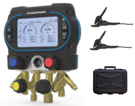 SAUERMANN Si-RM450 4-WAY DIGITAL REFRIGERANT MANIFOLD KIT 1