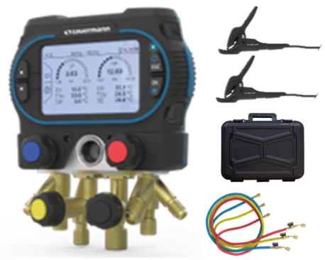 SAUERMANN Si-RM450 4-WAY DIGITAL REFRIGERANT MANIFOLD KIT 2