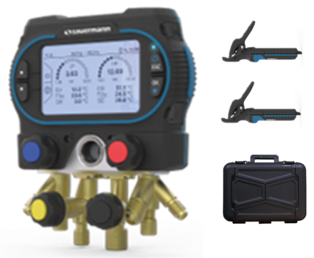SAUERMANN Si-RM450 4-WAY DIGITAL REFRIGERANT MANIFOLD KIT 3
