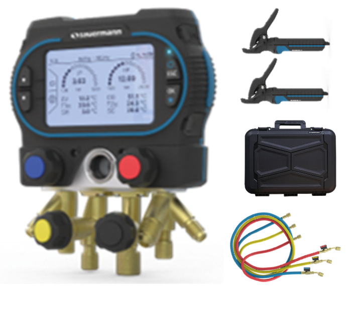 SAUERMANN Si-RM450 4-WAY DIGITAL REFRIGERANT MANIFOLD KIT 4