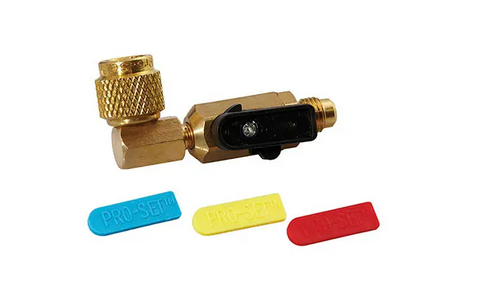 PRO SET CPS 1/4" MALE X 1/4" FEMALE 90° BALL VALVE