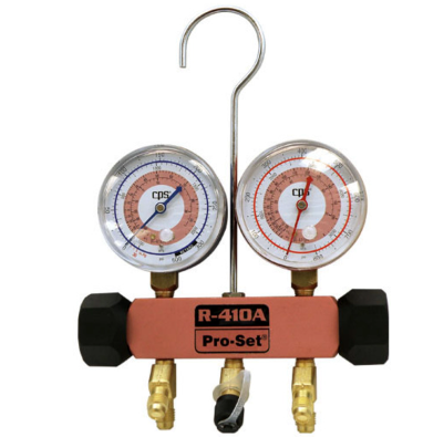 CPS BLACKMAX®  2-VALVE R-410A GAUGES  1/2"-20 UNF