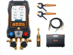 TESTO 558s SMART VACUUM MANIFOLD KIT WITH HOSES - INCLUDES 2 X 115i CLAMP PROBES & 1 X 552i VAC PROBE WITH 4 HOSES AND CASE