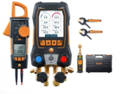 TESTO 558s SMART VACUUM MANIFOLD WITH CLAMP METER KIT - INCLUDES 2 X 115i CLAMP PROBES & 1 X 552i VAC PROBE & 770-3 ELECTRICAL CLAMP METER WITH CASE