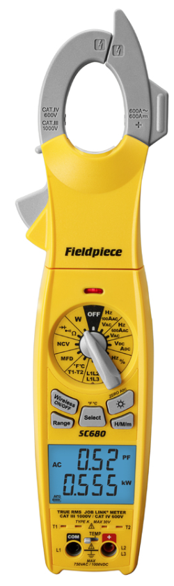 FIELDPIECE TRMS AC/DC AMP CLAMP METER WITH POWER FUNCTION – CoolChain ...