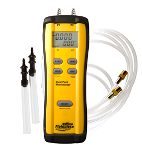 FIELDPIECE DUAL PORT MANOMETER FOR STATIC AIR & LPG PRESSURE