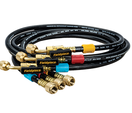 FIELDPIECE 1/4" SINGLE HOSE W/BVLVE