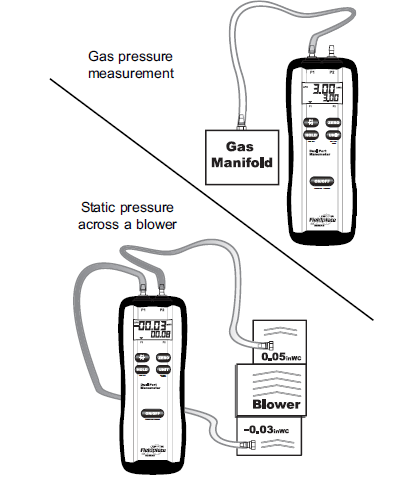 FIELDPIECE DUAL PORT MANOMETER WITH AIR PUMP & SWITCH CALIBRATION
