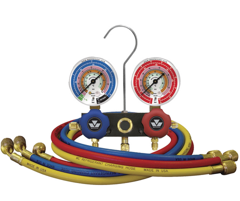 MASTERCOOL 2W MANIFOLD 80MM R410A-407C-22 C/W 3-150CM HOSE