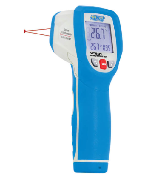 MAJOR TECH INFRARED THERMOMETER, 12:1 RATIO (-50DEG TO 650DEG)