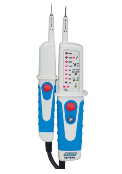 MAJOR TECH LED VOLTAGE TESTER ACV, DCV & CONTINUITY, CAT IV 600V