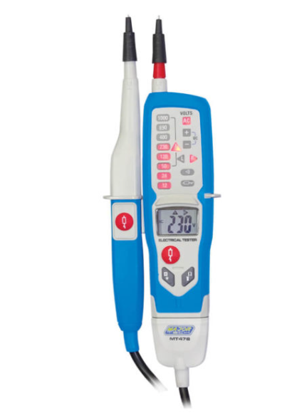 MAJOR TECH LCD/LED VOLTAGE TESTER, 1000A AC/DC, CATIV, 600V