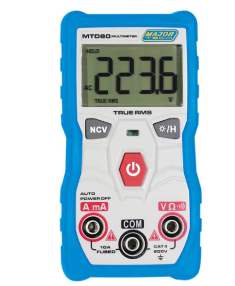 MAJOR TECH COMPACT TRMS SMART MULTIMETER -NON-CONTACT VOLTAGE DETECTOR