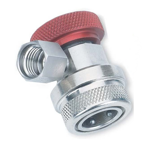 AUTOMOTIVE R134A MANUAL COUPLERS (HIGH SIDE RED) COMPLETE WITH 14MM TO 1/4" SAE ADAPTER